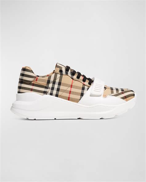 burberry regis sneaker white|Burberry New Regis Check Sneaker (Men) .